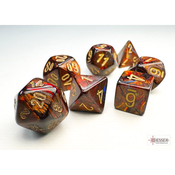 CHX 20414 Scarab Mini Blue Blood/gold 7-Die Set