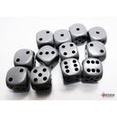 CHX 25610 Opaque Grey/black 16mm d6 Dice Block (12 dice)
