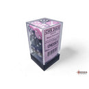 CHX 26630 Gemini Black-Pink/white 16mm d6 Dice Block (12 dice)