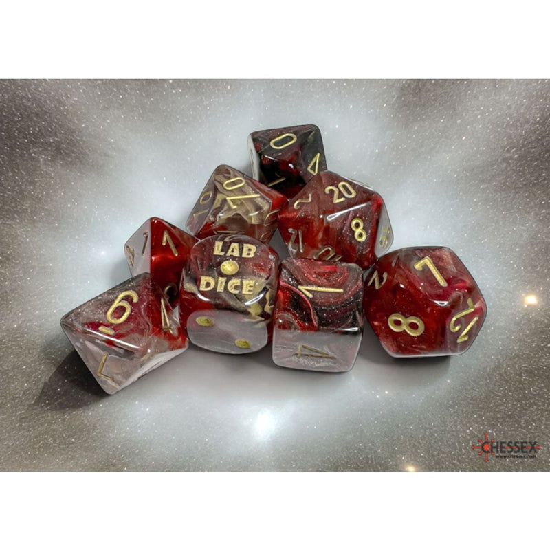 CHX 30064 Borealis Cosmos/gold Polyhedral 7-Dice Set (with bonus die)