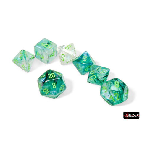 CHX 27595 Borealis Kelp/light green Luminary Polyhedral 7-Dice Set