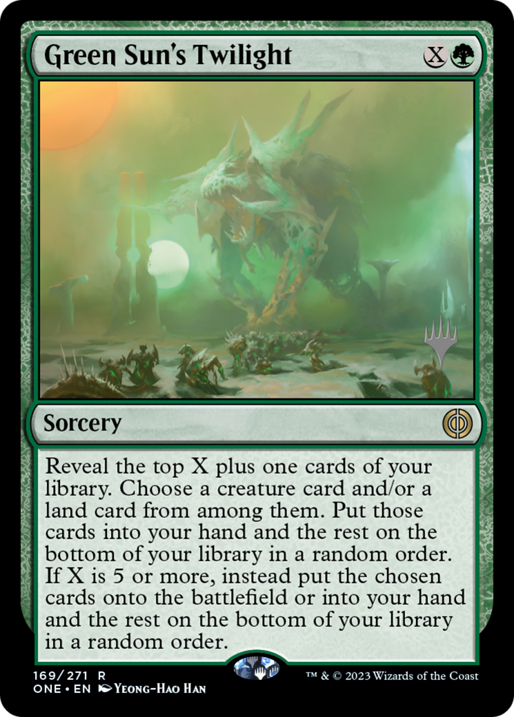 Green Sun's Twilight (PPONE-169P) - Phyrexia: All Will Be One Promos
