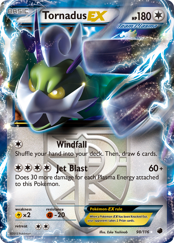 Tornadus EX (98/116) [Black & White: Plasma Freeze] (GGMC)