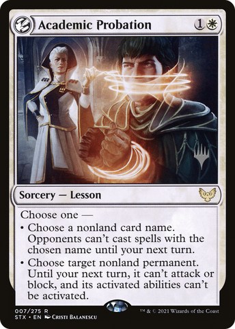 Academic Probation (PPSTX-07P) - Strixhaven: School of Mages Promos: (lesson) Foil