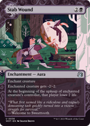 Stab Wound (WOT-036) - Wilds of Eldraine: Enchanting Tales: (Showcase) (Borderless) Foil