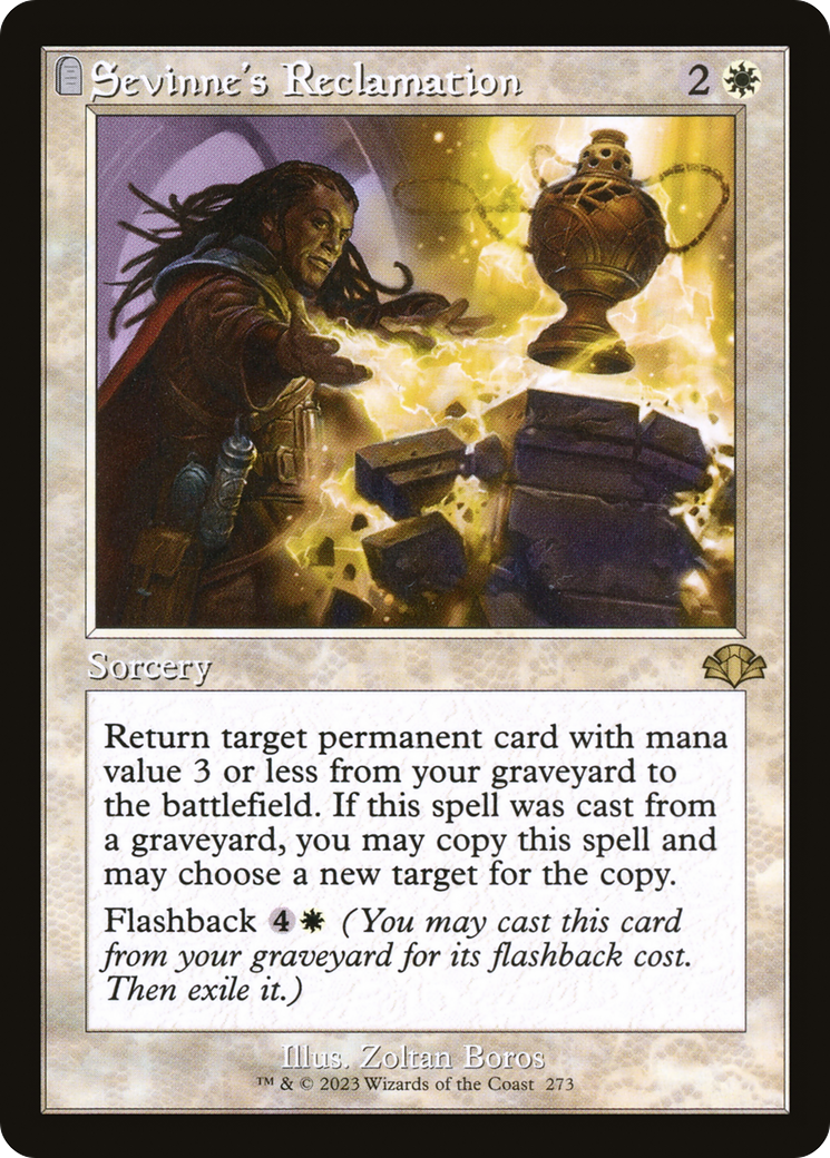Sevinne's Reclamation (DMR-273) - Dominaria Remastered: (tombstone) Foil