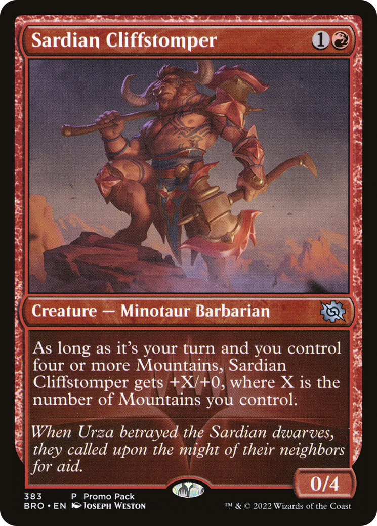 Sardian Cliffstomper (PPBRO-383) - The Brothers' War