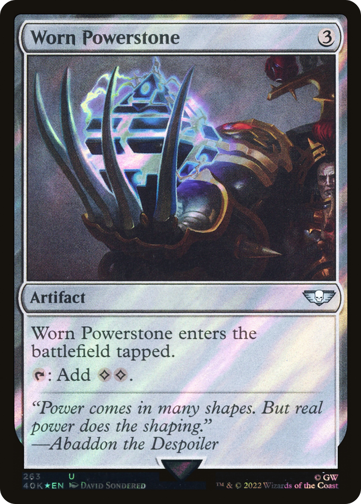 Worn Powerstone (40K-263★) - Warhammer 40,000 Commander Foil