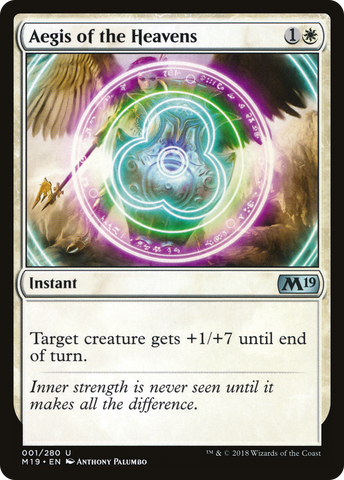 Aegis of the Heavens (M19-001) - Core Set 2019 Foil