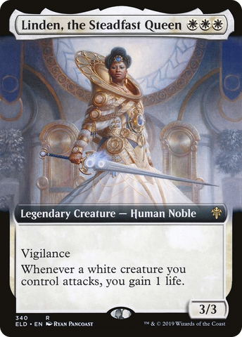 Linden, the Steadfast Queen (ELD-340) - Throne of Eldraine: (Extended Art) Foil