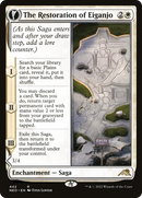 The Restoration of Eiganjo // Architect of Restoration (NEO-442) - Kamigawa: Neon Dynasty: (Extended Art, fandfc, enchantment) Foil