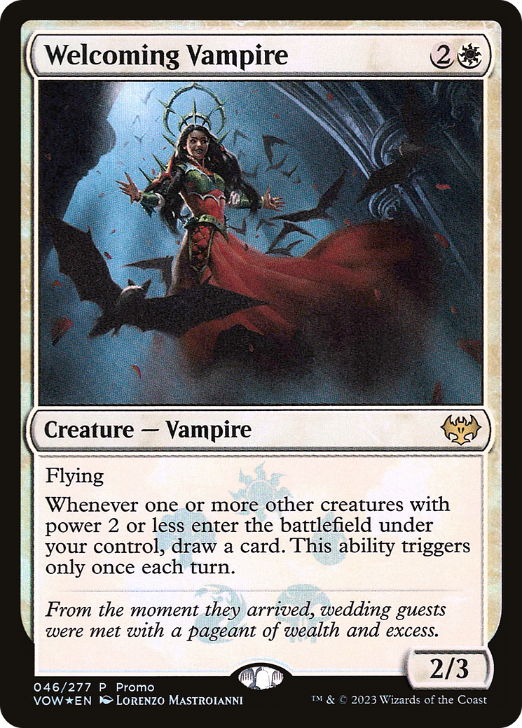 Welcoming Vampire (MEDIA-46★) - Innistrad: Crimson Vow Promos Foil