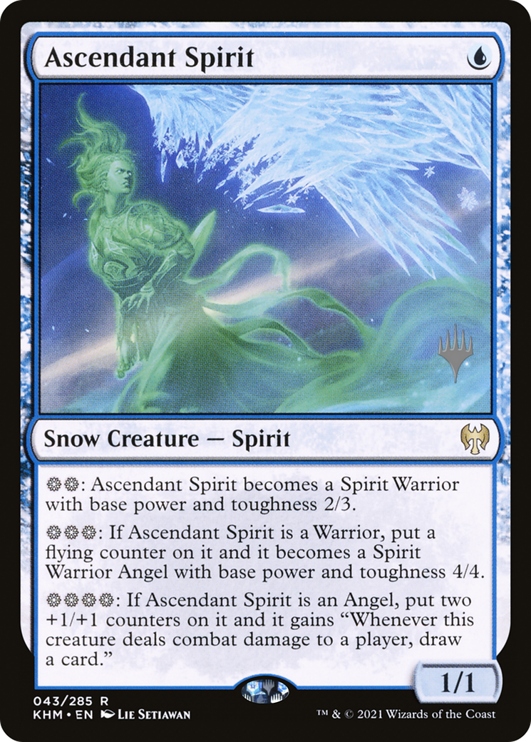 Ascendant Spirit (PPKHM-43P) - Kaldheim Promos: (snow) Foil