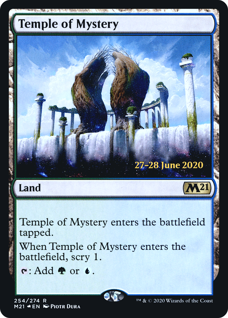 Temple of Mystery (PRE-254S) - Core Set 2021 Promos Foil