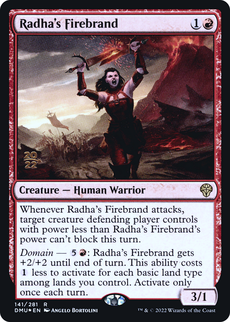 Radha's Firebrand (PRE-141S) - Dominaria United Promos Foil