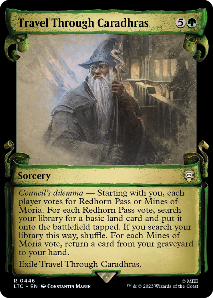 Travel Through Caradhras (LTC-446) - Tales of Middle-earth Commander: (Showcase) Foil