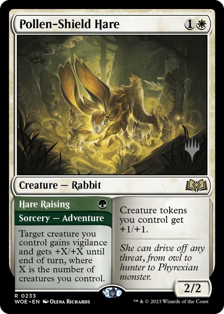 Pollen-Shield Hare // Hare Raising (PPWOE-233) - Wilds of Eldraine Promos Foil