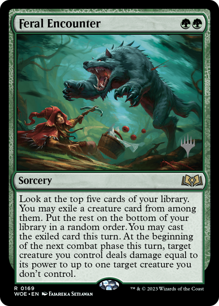 Feral Encounter (PPWOE-169P) - Wilds of Eldraine Promos Foil