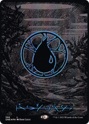 Island (Phyrexian) - Full Art (Oil Slick Raised Foil) (ONE-366) - Phyrexia: All Will Be One (Borderless) Foil