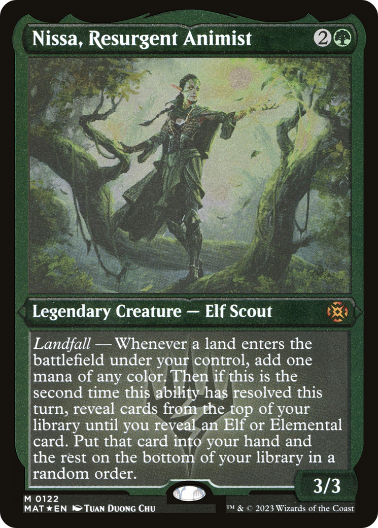 Nissa, Resurgent Animist (MAT-122) - March of the Machine: The Aftermath Etched Foil