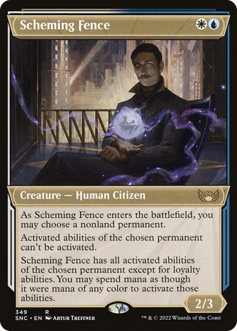 Scheming Fence (SNC-349) - Streets of New Capenna: (Showcase) Foil