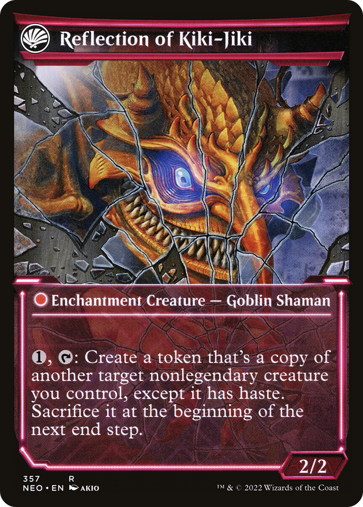 Fable of the Mirror-Breaker // Reflection of Kiki-Jiki (NEO-357) - Kamigawa: Neon Dynasty: (Showcase, fandfc) Foil