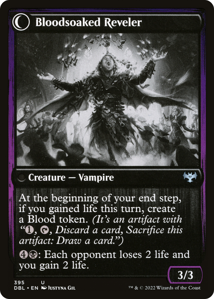 Restless Bloodseeker // Bloodsoaked Reveler (DBL-395) - Innistrad: Double Feature: (Double Faced Transform) Foil