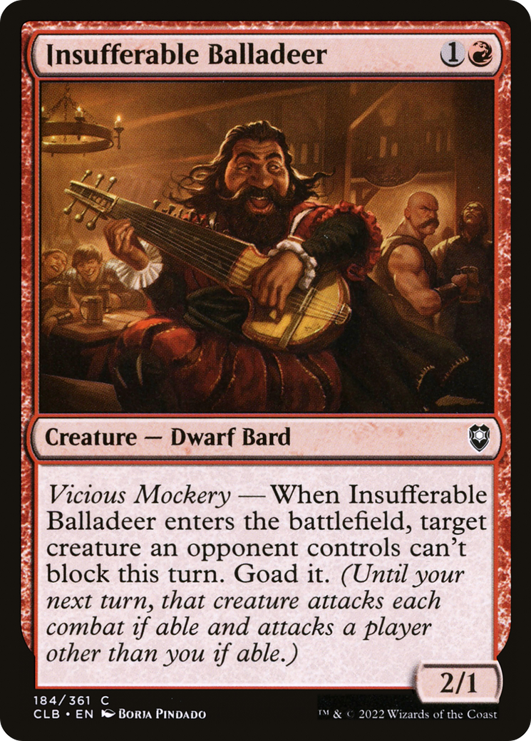 Insufferable Balladeer (CLB-184) - Commander Legends: Battle for Baldur's Gate