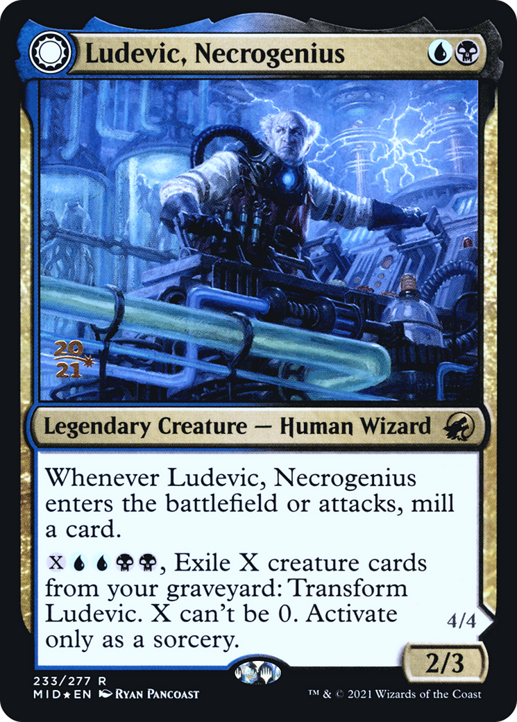 Ludevic, Necrogenius // Olag, Ludevic's Hubris (PRE-233S) - Innistrad: Midnight Hunt Promos: (Double Faced Transform) Foil