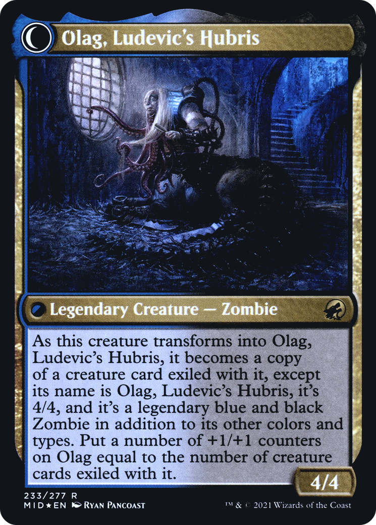 Ludevic, Necrogenius // Olag, Ludevic's Hubris (PRE-233S) - Innistrad: Midnight Hunt Promos: (Double Faced Transform) Foil
