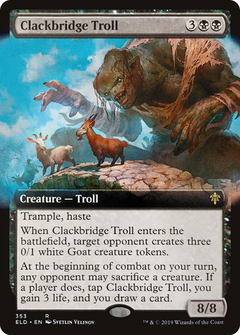 Clackbridge Troll (ELD-353) - Throne of Eldraine: (Extended Art) Foil