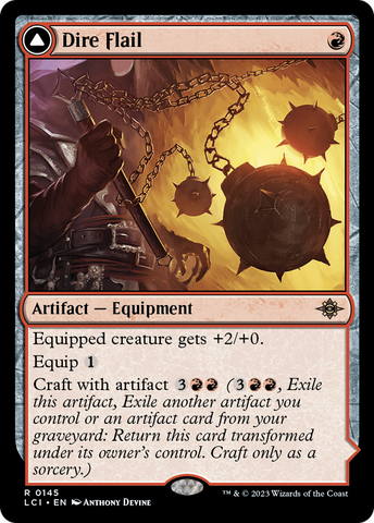 Dire Flail // Dire Blunderbuss (LCI-145) - The Lost Caverns of Ixalan Foil