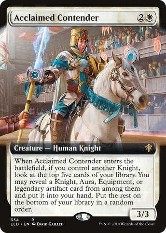 Acclaimed Contender (ELD-334) - Throne of Eldraine: (Extended Art) Foil