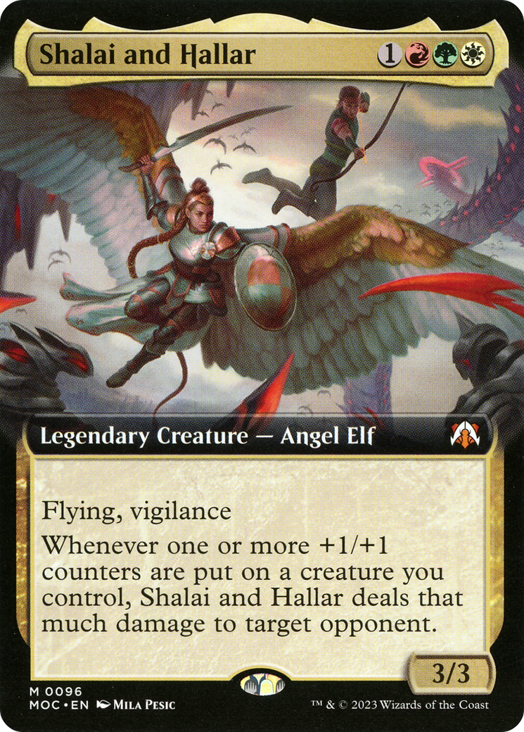Shalai and Hallar (MOC-096) - March of the Machine Commander: (Extended Art) Foil