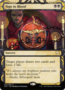 Sign in Blood (STA-032) - Strixhaven Mystical Archive: (Showcase) (Borderless) Foil
