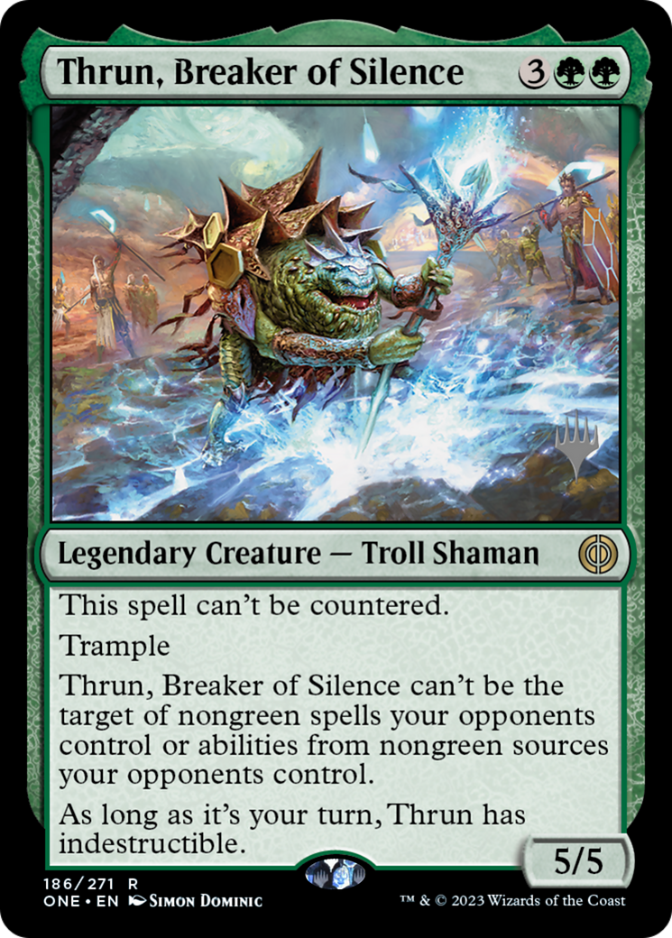 Thrun, Breaker of Silence (PPONE-186P) - Phyrexia: All Will Be One Promos