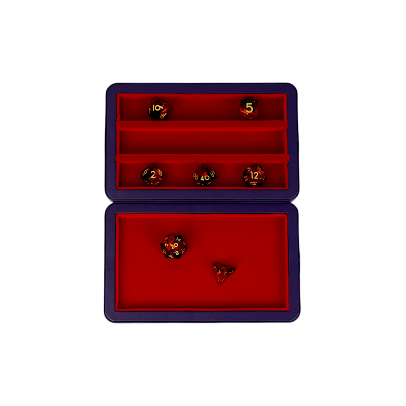 LPG Essentials Dice Case Deep Blue / Burnt Burgundy