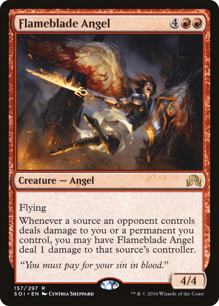 Flameblade Angel (SOI-157) - Shadows over Innistrad