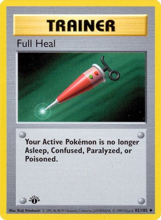 Full Heal (82/102) [Base Set Shadowless Unlimited]