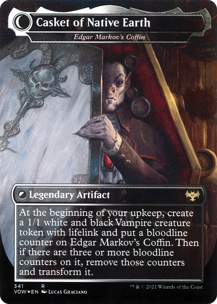 Edgar, Charmed Groom // Edgar Markov's Coffin (VOW-341) - Innistrad: Crimson Vow: (Double Faced Transform) (Borderless)