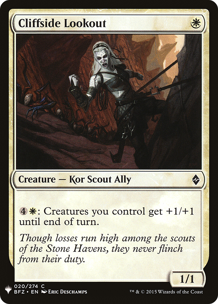 Cliffside Lookout (LIST-BFZ-20) - The List
