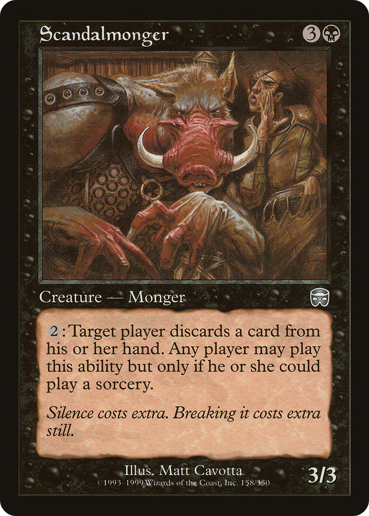 Scandalmonger (MMQ-158) - Mercadian Masques Foil