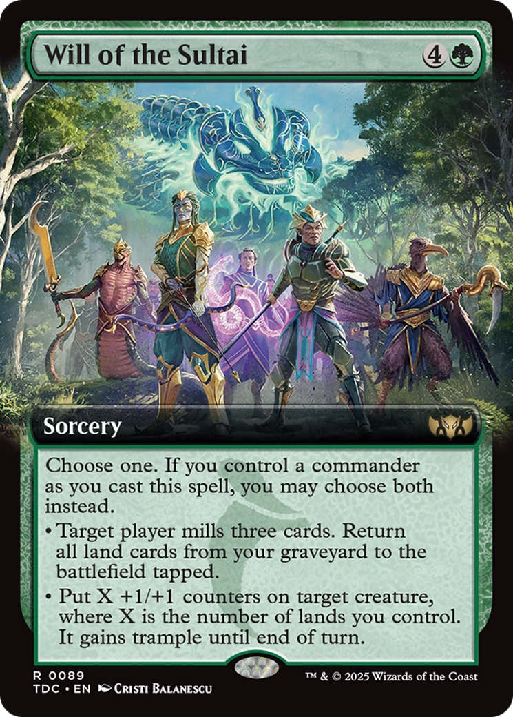 Will of the Sultai (TDC-089) - Commander: Tarkir: Dragonstorm: (Extended Art)
