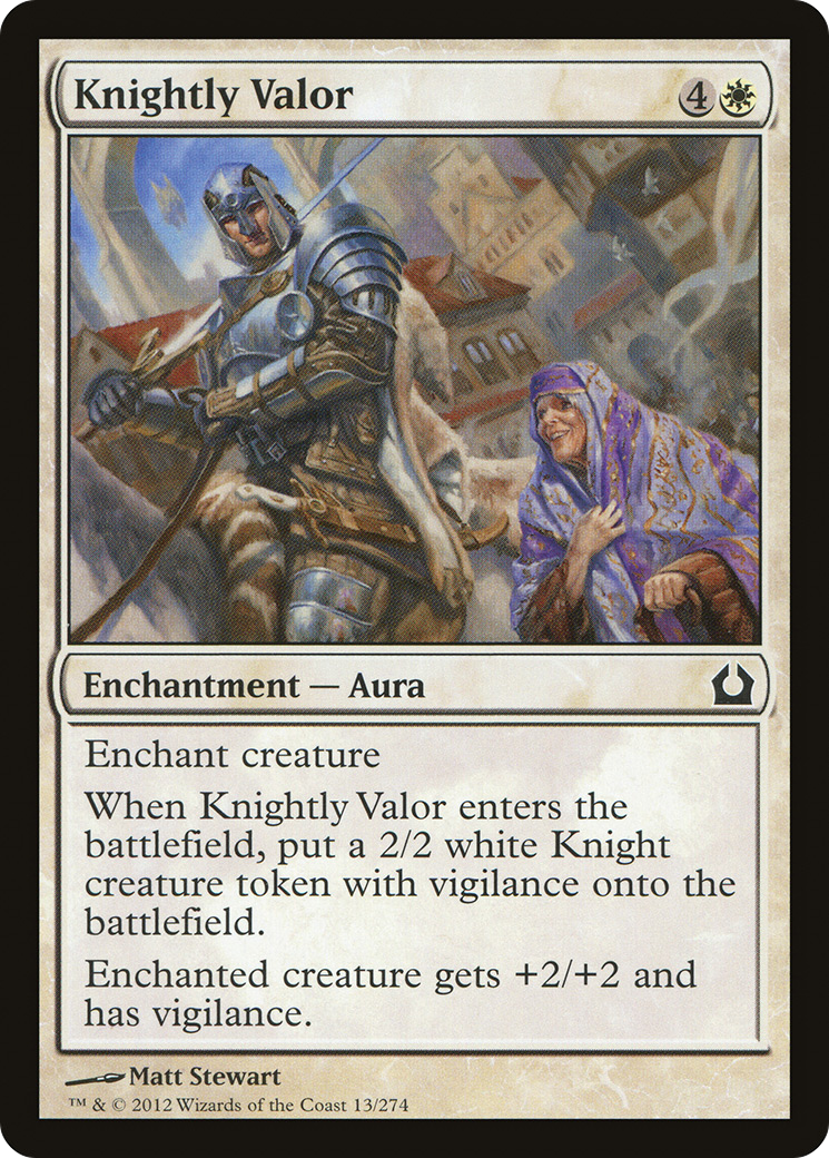 Knightly Valor (RTR-013) - Return to Ravnica Foil