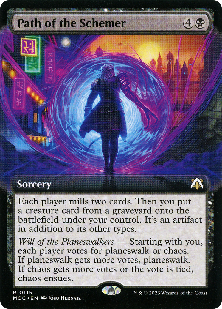 Path of the Schemer (MOC-115) - March of the Machine Commander: (Extended Art) Foil