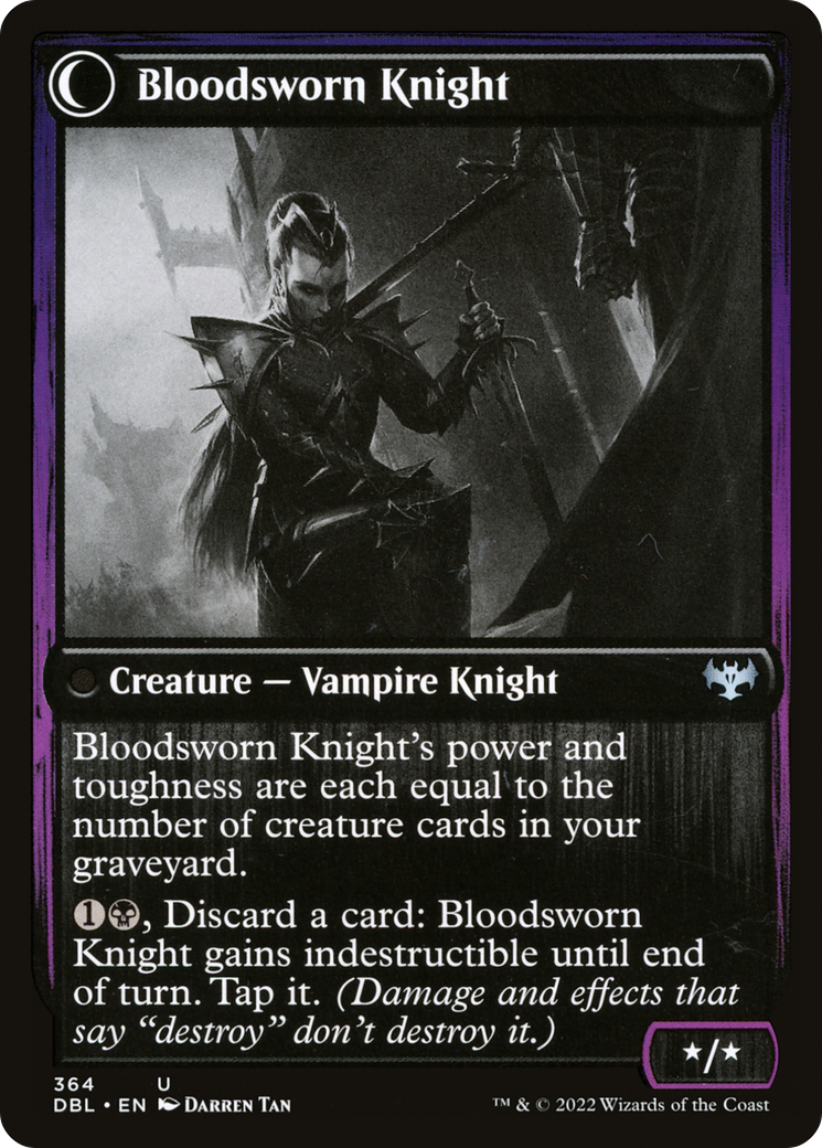 Bloodsworn Squire // Bloodsworn Knight (DBL-364) - Innistrad: Double Feature: (Double Faced Transform) Foil
