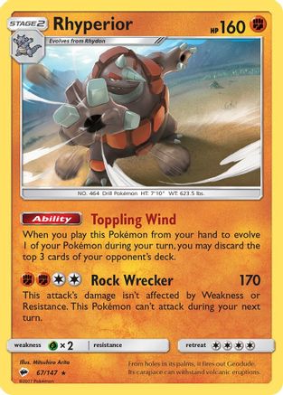 Rhyperior (67/147) [Sun & Moon: Burning Shadows]