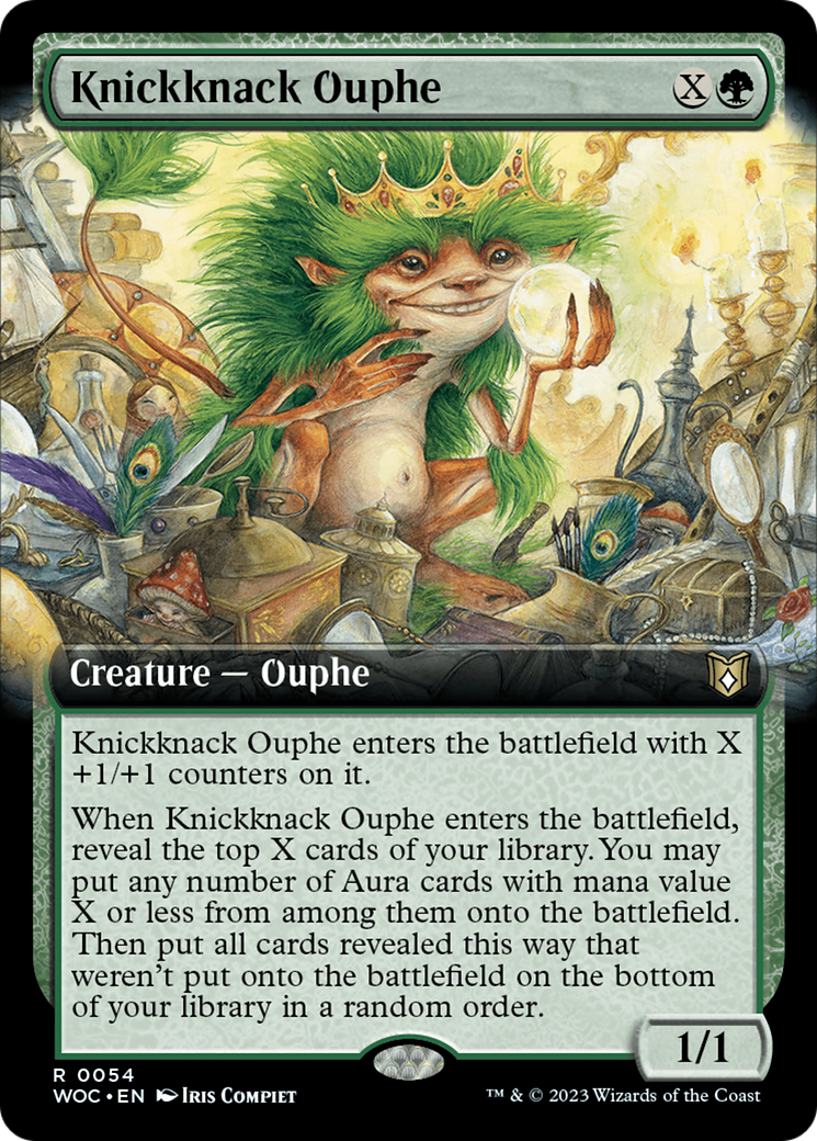 Knickknack Ouphe (WOC-054) - Wilds of Eldraine Commander: (Extended Art)
