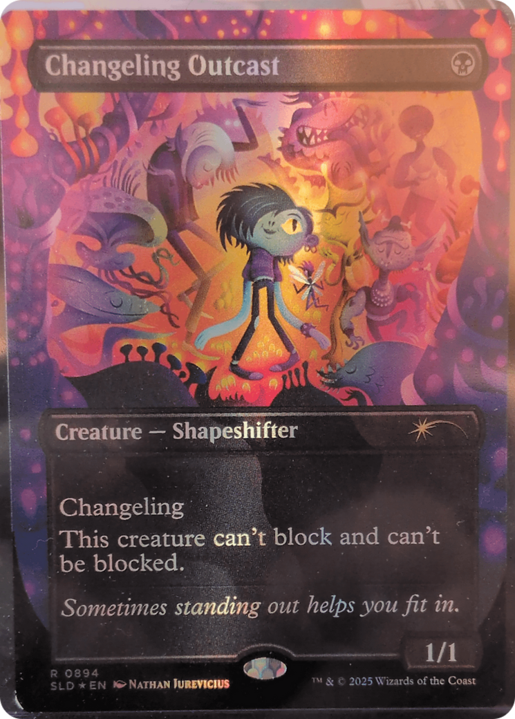 Changeling Outcast (SLD-894) - Secret Lair Drop (Borderless) Foil