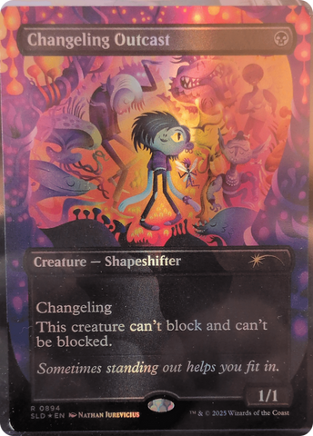Changeling Outcast (SLD-894) - Secret Lair Drop (Borderless) Foil